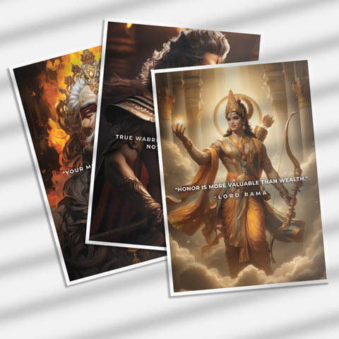 Divine Inspiration 12 Premium Big Posters Combo + Free Wall Safe Tape