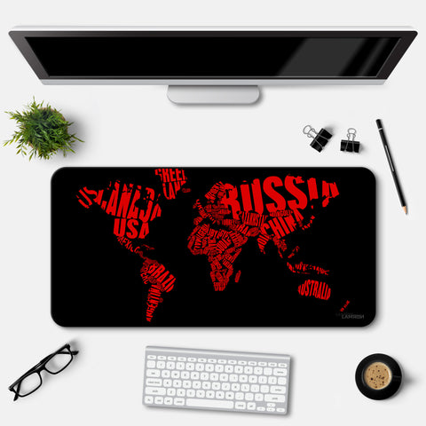 World Map Desk Mat | Desk Pad | Mousepad