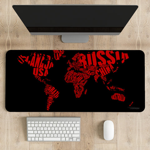 World Map Desk Mat | Desk Pad | Mousepad