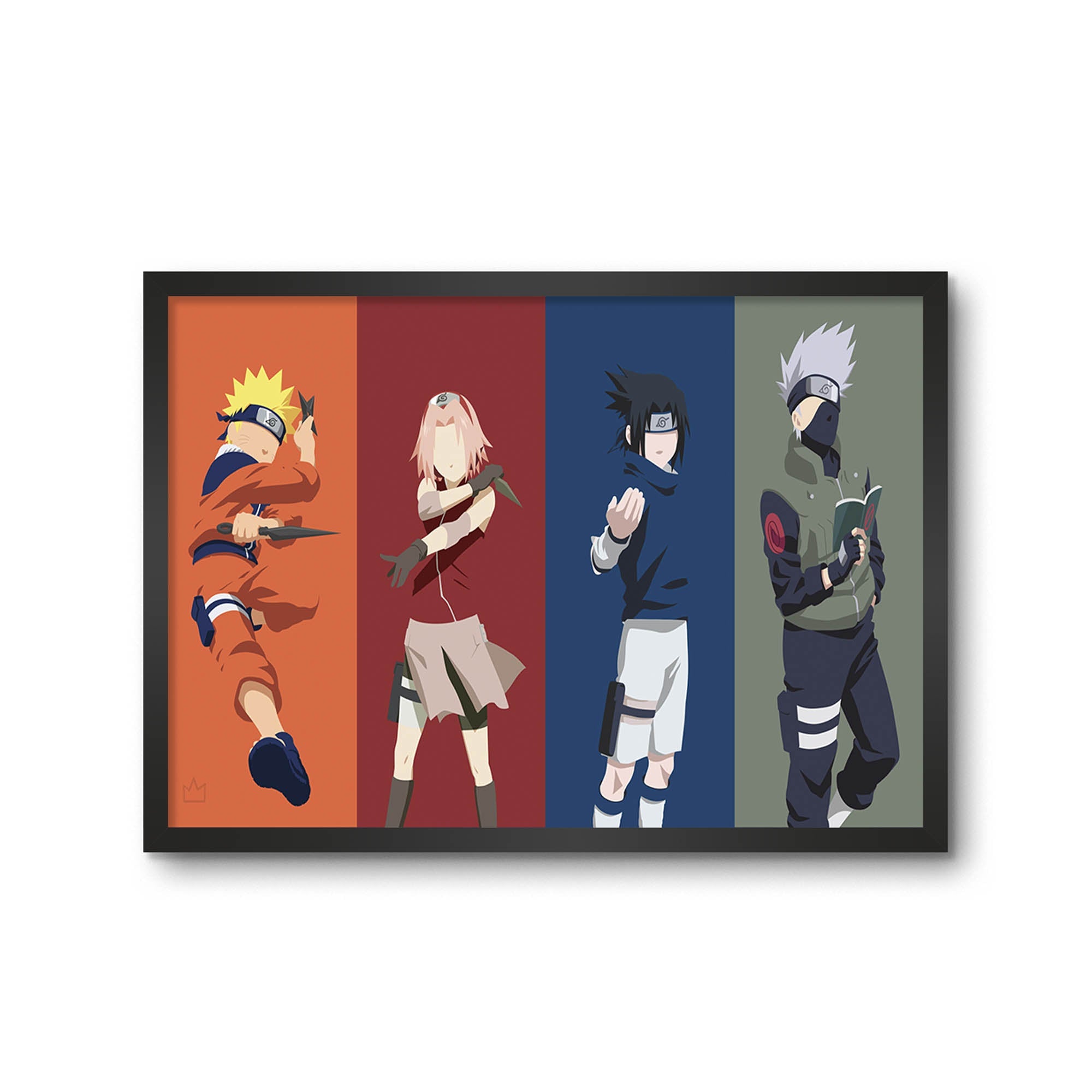 NARUTO Black Framed Poster (8x12 Inches) For Anime Naruto Fans