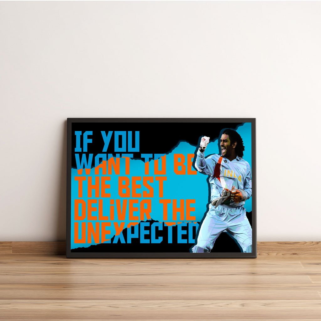 Cricket | MS Dhoni Deliver Unexpected Framed Poster(Wall Art) – Lamron.co