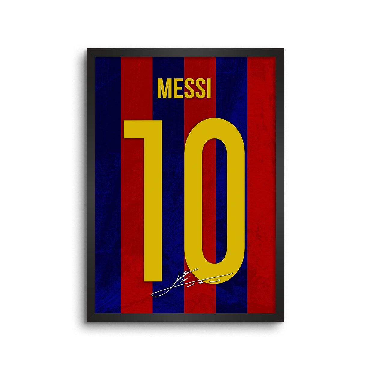 Messi Jersey Framed Poster for Room & Office(10x13 inch,Framed