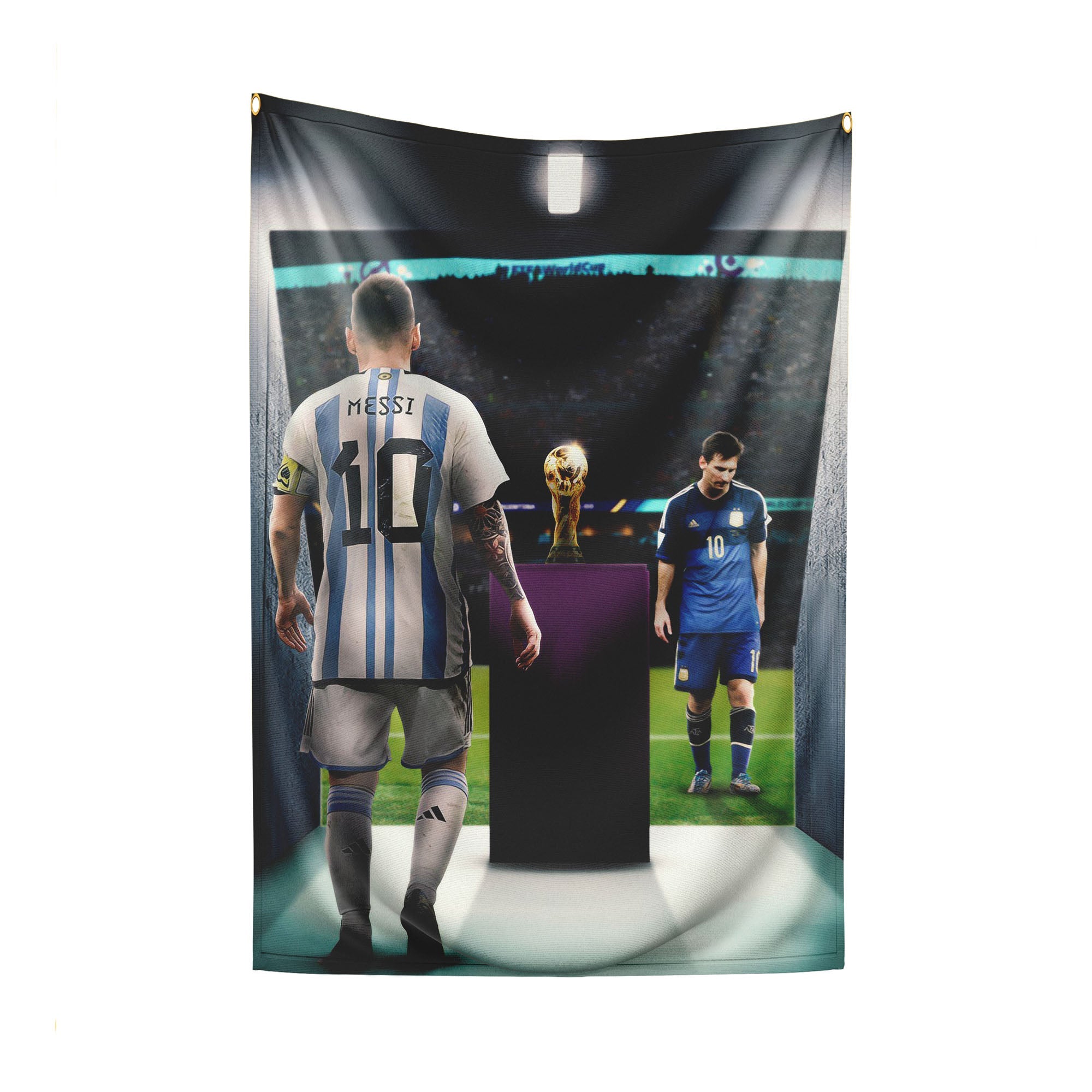 Football Flag | Messi Football World Cup Final Illustration Flag ...