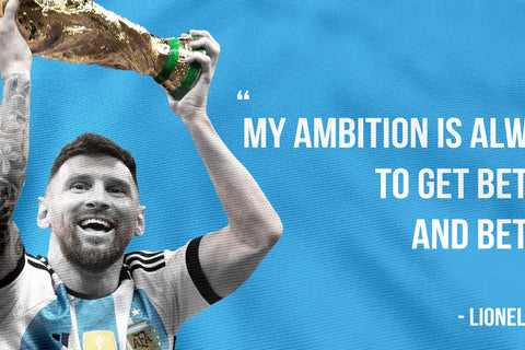 Messi Argentina World Cup Quote Flag