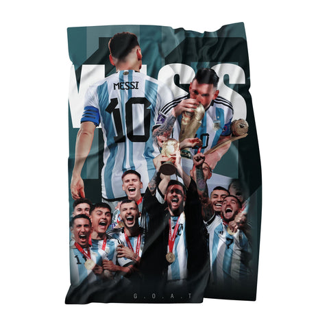 Messi World Cup GOAT Flag