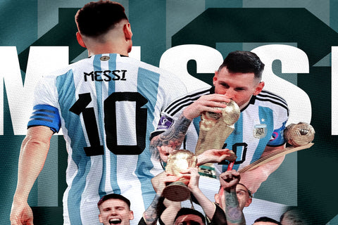 Messi World Cup GOAT Flag