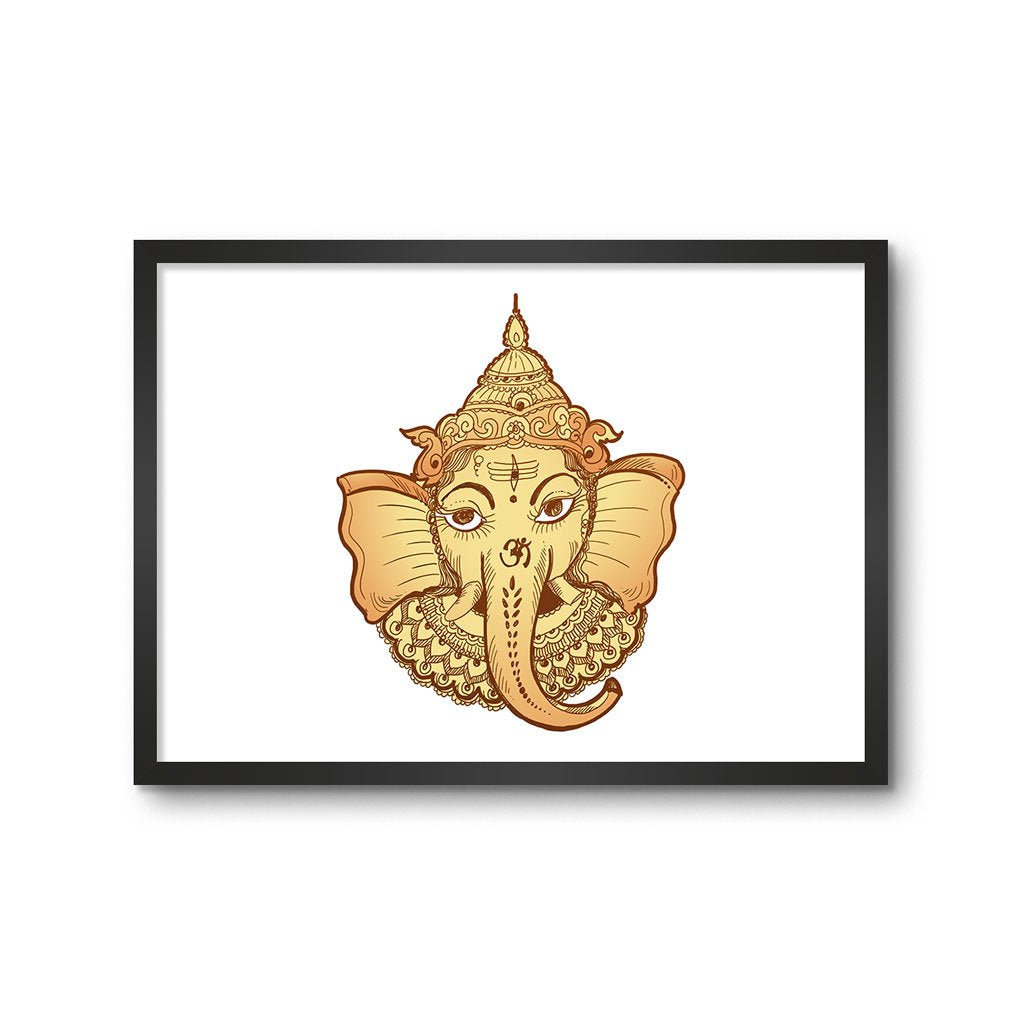 God | Ganesha Potrait Design Framed Poster(Wall Art) – Lamron.co