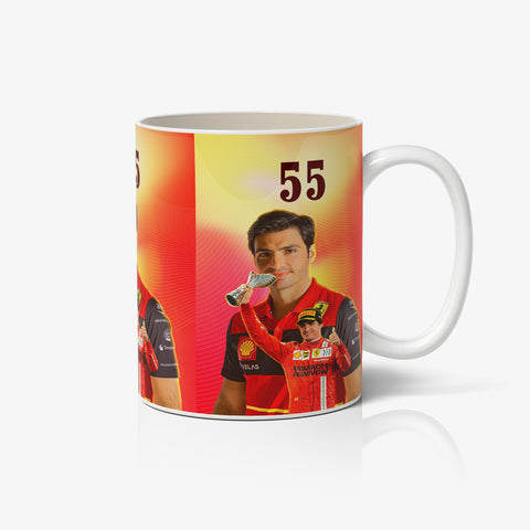 Carlos Sainz Scuderia Ferrari White Ceramic Mug