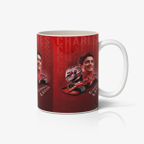 Charles Leclerc Ferrari 2022 Ed. White Ceramic Mug