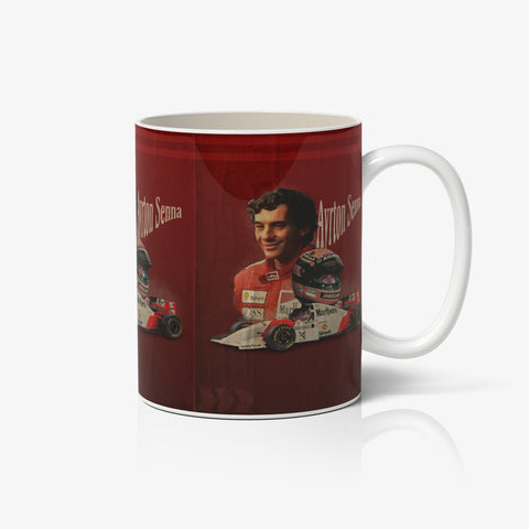 Ayrton Senna Champion HQ 2022 Ed. White Ceramic Mug