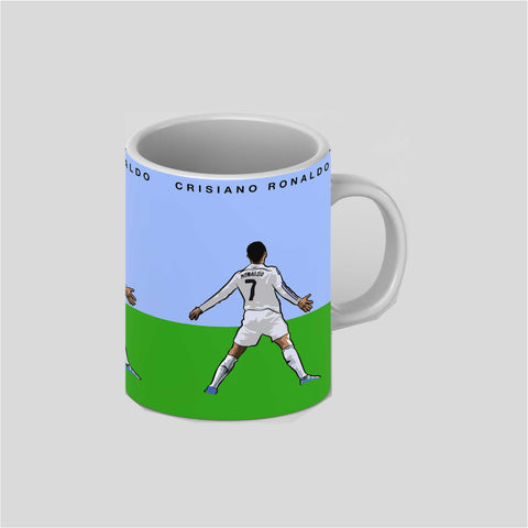 Cristiano Ronaldo Vector Art White Ceramic Mug