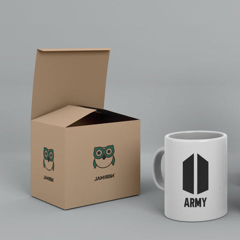 BTS Army White Ceramic Mug