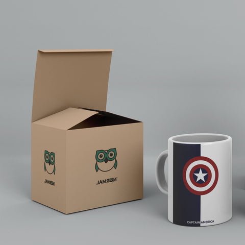 Captain America Shield White Ceramic Mug